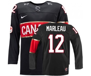 2014 Olympics Canada #12 Patrick Marleau Black Jersey