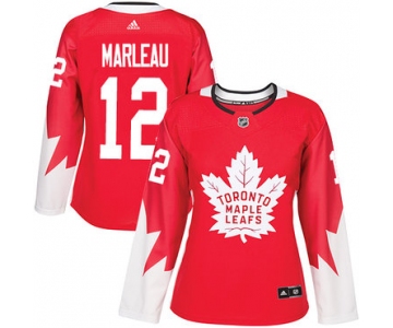 Adidas Toronto Maple Leafs #12 Patrick Marleau Red Team Canada Authentic Women's Stitched NHL Jersey