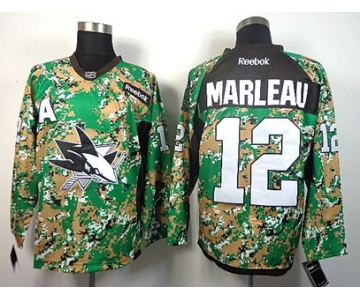 San Jose Sharks #12 Patrick Marleau 2014 Camo Jersey