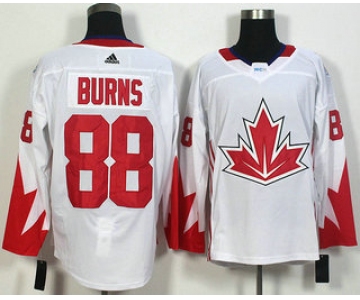 Men's Team Canada #88 Brent Burns White 2016 World Cup of Hockey Game Jersey