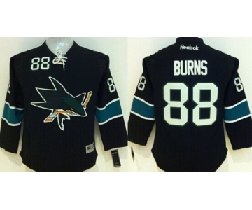 San Jose Sharks #88 Brent Burns Black Third Kids Jersey