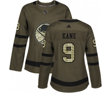 Adidas Buffalo Sabres #9 Evander Kane Green Salute to Service Women's Stitched NHL Jersey