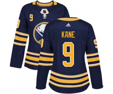 Adidas Buffalo Sabres #9 Evander Kane Navy Blue Home Authentic Women's Stitched NHL Jersey