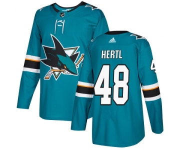 Adidas San Jose Sharks #48 Tomas Hertl Teal Home Authentic Stitched Youth NHL Jersey