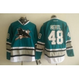 Men's San Jose Sharks #48 Tomas Hertl Teal Green 25th Anniversary NHL Reebok Jersey