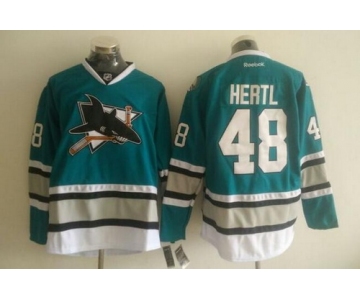 Men's San Jose Sharks #48 Tomas Hertl Teal Green 25th Anniversary NHL Reebok Jersey