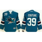 San Jose Sharks #39 Logan Couture 2014 Blue Kids Jersey