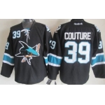 San Jose Sharks #39 Logan Couture Black Third Jersey