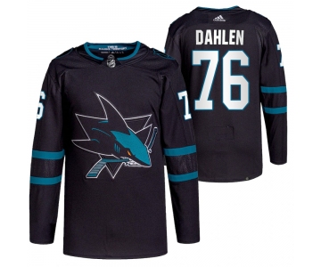 Adidas San Jose Sharks #76 Jonathan Dahlen Black Alternate Authentic Stitched NHL Jersey