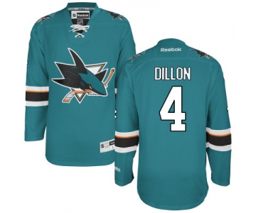 Men's San Jose Sharks #4 Brenden Dillon Teal Green Home Jersey