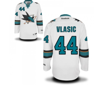 Men's San Jose Sharks #44 Marc-Edouard Vlasic White Away Hockey Jersey
