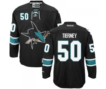 Men's San Jose Sharks #50 Chris Tierney Black Third Hockey Jersey