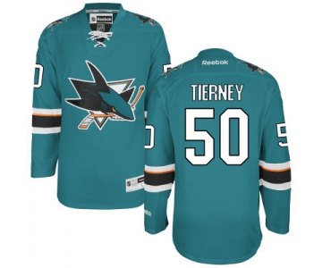 Men's San Jose Sharks #50 Chris Tierney Teal Green Home Jersey