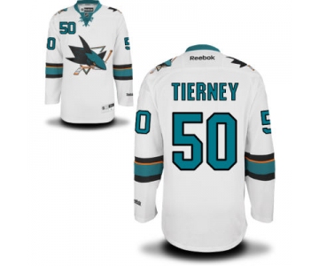 Men's San Jose Sharks #50 Chris Tierney White Away Hockey Jersey