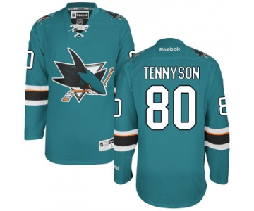Men's San Jose Sharks #80 Matt Tennyson Teal Green Home Jersey