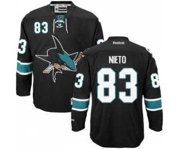 Men's San Jose Sharks #83 Matt Nieto Black Third Jersey