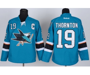 San Jose Sharks #19 Joe Thornton 2014 Blue Jersey