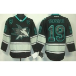 San Jose Sharks #19 Joe Thornton Black Ice Jersey