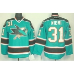 San Jose Sharks #31 Antti Niemi Blue Jersey