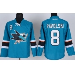 San Jose Sharks #8 Joe Pavelski 2014 Blue Jersey