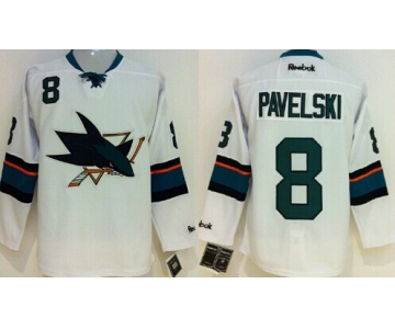 San Jose Sharks #8 Joe Pavelski 2014 White Jersey