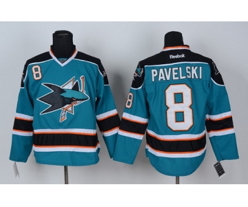 San Jose Sharks #8 Joe Pavelski Blue Jersey