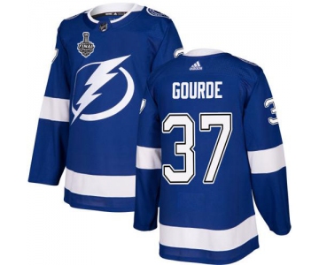 Adidas Lightning #37 Yanni Gourde Blue Home Authentic 2020 Stanley Cup Final Stitched NHL Jersey