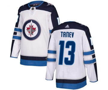 Adidas NHL Winnipeg Jets #13 Brandon Tanevy Away White Authentic Jersey