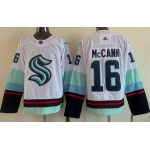 Men's Seattle Kraken #16 Jared McCann White Authentic Jersey