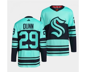 Men's Seattle Kraken #29 Vince Dunn Ice Blue 2022-23 Reverse Retro Stitched Jersey