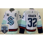 Men's Seattle Kraken #32 Kraken White 2021-22 Season Inaugural Authentic Jersey