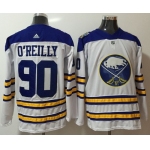 Adidas Sabres #90 Ryan O'Reilly White Road Authentic Stitched NHL Jersey