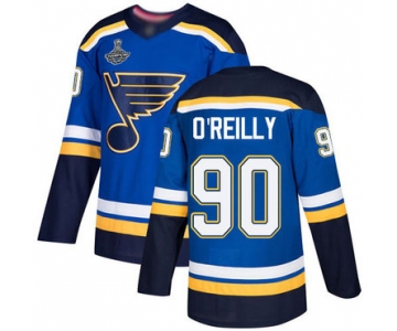 Blues #90 Ryan O'Reilly Blue Home Authentic Stanley Cup Champions Stitched Hockey Jersey