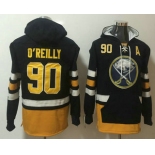 Men's Buffalo Sabres #90 Ryan O'Reilly Navy Blue Pocket Stitched NHL Old Time Hockey Pullover Hoodie