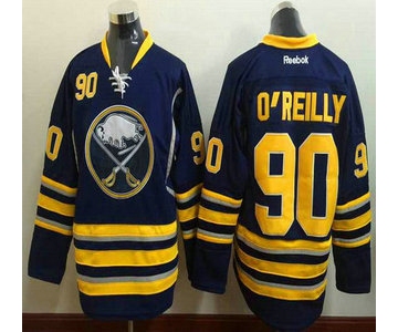 Men's Buffalo Sabres #90 Ryan O'Reilly Reebok Navy Blue Home Premier Jersey