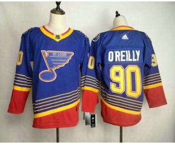 Men's St. Louis Blues #90 Ryan O'Reilly Blue Adidas Stitched NHL Throwback Jersey