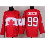 2014 Olympics Canada #99 Wayne Gretzky Red Jersey