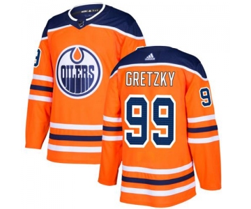 Adidas Edmonton Oilers #99 Wayne Gretzky Orange Home Authentic Stitched Youth NHL Jersey
