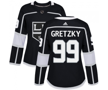 Adidas Los Angeles Kings #99 Wayne Gretzky Black Home Authentic Women's Stitched NHL Jersey