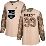 Adidas Los Angeles Kings #99 Wayne Gretzky Camo Authentic 2017 Veterans Day Stitched Youth NHL Jersey