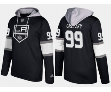 Adidas Los Angeles Kings 99 Wayne Gretzky Retired Black Name And Number Hoodie