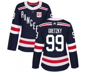 Adidas New York Rangers #99 Wayne Gretzky Navy Blue Authentic 2018 Winter Classic Women's Stitched NHL Jersey
