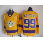 Los Angeles Kings #99 Wayne Gretzky Yellow Jersey