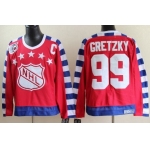 NHL 1992 All-Star #99 Wayne Gretzky Red 75TH Throwback CCM Jersey