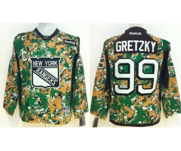 New York Rangers #99 Wayne Gretzky 2014 Camo Kids Jersey