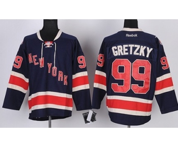 New York Rangers #99 Wayne Gretzky Navy Blue Third 85TH Kids Jersey