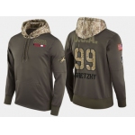 Nike Arizona Coyotes 99 Wayne Gretzky Retired Olive Salute To Service Pullover Hoodie