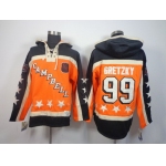 Old Time Hockey Edmonton Oilers #99 Wayne Gretzky Orange All-Star Hoodie