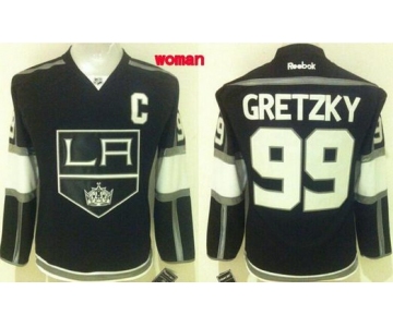 Women's Los Angeles Kings #99 Wayne Gretzky Reebok Black Hockey Jersey