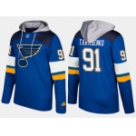 Adidas St. Louis Blues 91 Vladimir Tarasenko Name And Number Blue Hoodie